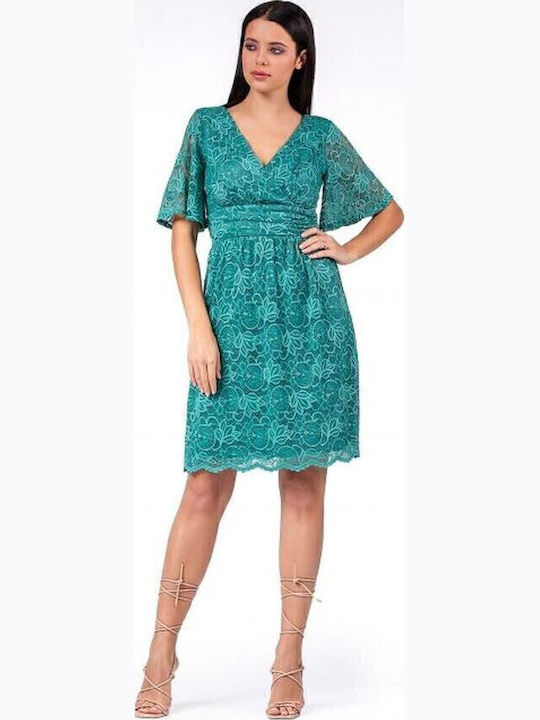 Bellino Lace Evening Dress Green