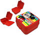 Kids Licensing Mickey Mouse - Summer Πλαστικό Παιδικό Δοχείο Φαγητού Mickey Κόκκινο 13 x 13 x 8εκ.