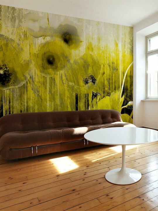 Wall Mural Fabric Yellow L150xW105cm