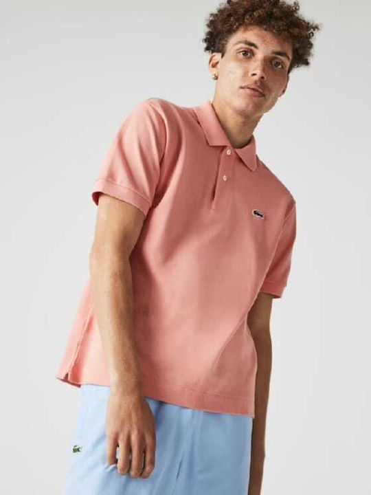 Lacoste Bluza Bărbătească cu Mânecă Scurtă Polo Peaches