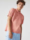 Lacoste Ανδρικό T-shirt Κοντομάνικο Polo Ροζ