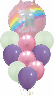 Set of 10 Balloons Foil Birthday-Celebration