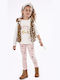 Εβίτα Kids Set with Leggings & Jacket Winter 3pcs Multicolour