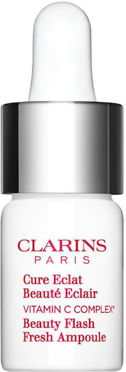 Clarins Beauty Flash Moisturizing & Anti-aging Serum Face with Vitamin C for Radiance 8ml