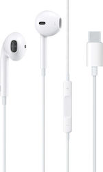 Budi EarPods Earbuds Freihändig Kopfhörer mit Stecker USB-C Weiß