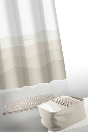 Guy Laroche Blum Shower Curtain Fabric 180x180cm Set of 4 pieces Ammos