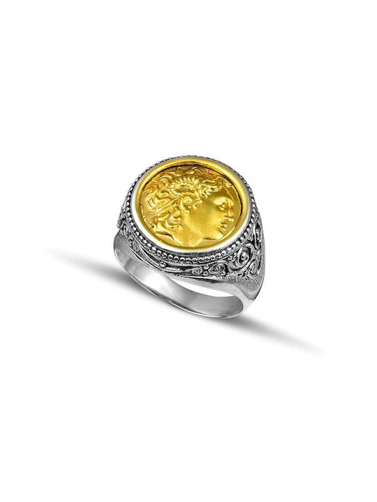 Hillas Men's Gold Plated Silver Ring