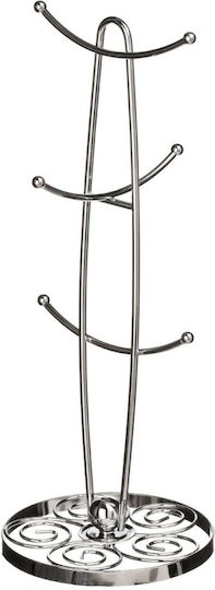 Karvounis Becherständer Metallisch 15x15x32cm Silber