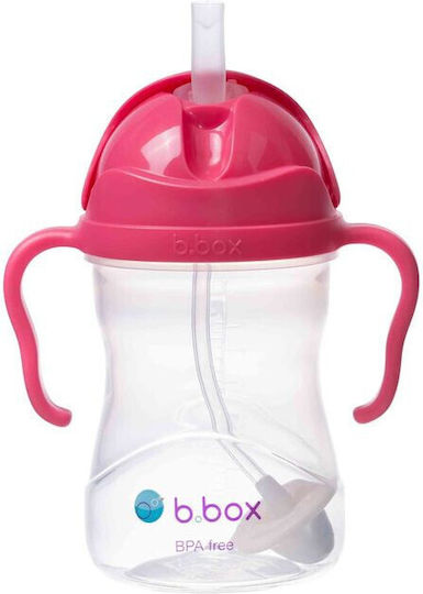 B.Box Lern-Trinkflasche Kunststoff mit Griffen Rosa für 6m+m+ 240ml