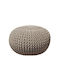 Bean Bag Stool Poof Beige 70x70x45cm