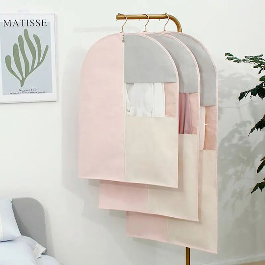 Smart Travel Fabric Hanging Storage Case For Clothes in Pink Color 60x120cm 1pcs