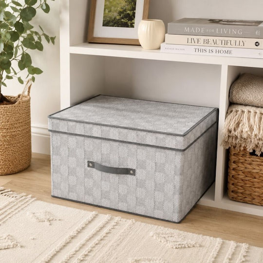 Fabric Storage Case for Clothes / Blanket/Duvet in Gray Color 60x40x30cm 1pcs