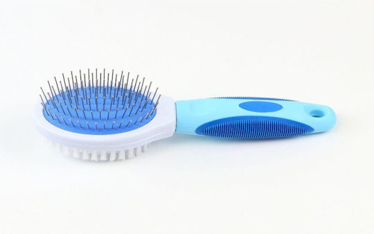 Brush for Misc Hair Lengths Double Sided for Coat Grooming Blue