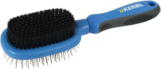 Kerbl Brush for Misc Hair Lengths Double Sided for Coat Grooming Blue