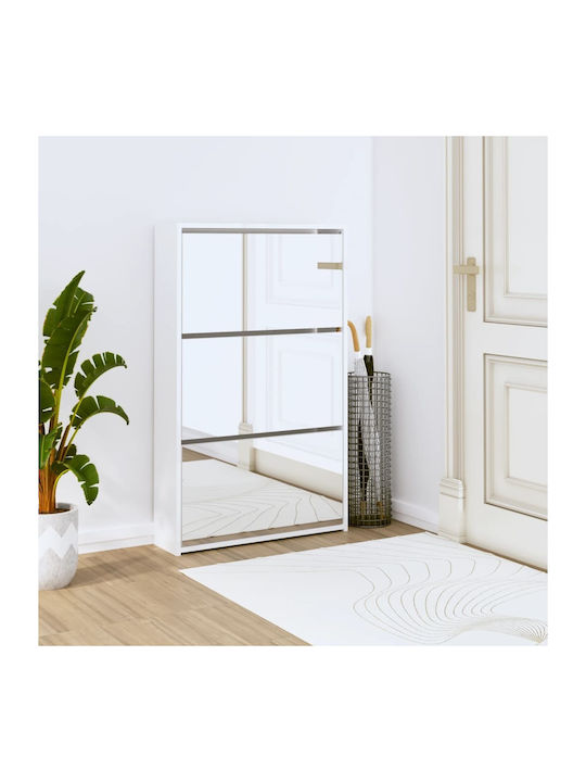 Wooden Shoe Cabinet White W63xD17xH102.5cm