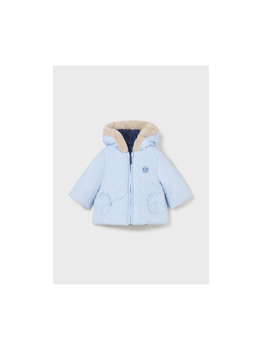 Mayoral Boys Casual Jacket Light Blue Double Sided with Ηood