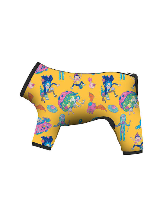 WauDog Yellow Waterproof Dog Coat with 38cm Back Length
