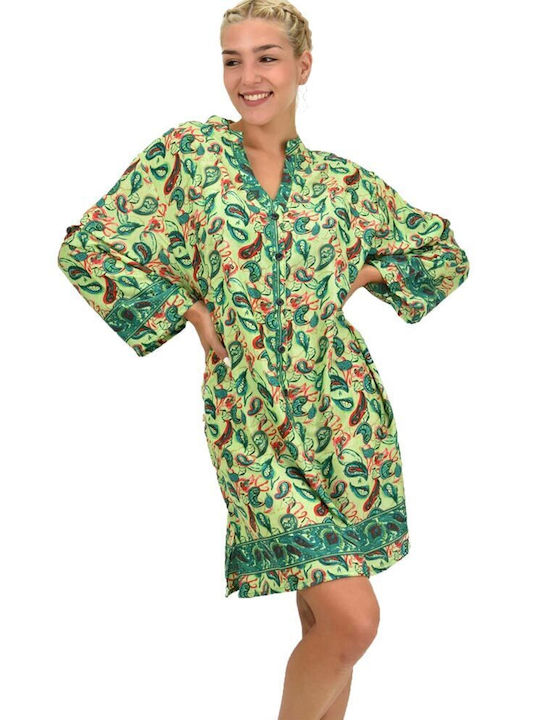 Potre Summer Midi Shirt Dress Dress Green