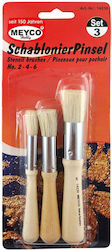 Meyco Round Paint Brush Set 3pcs