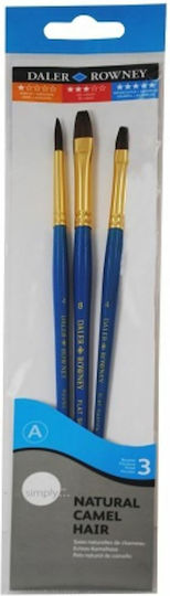 Daler Rowney Round Paint Brush Set 3pcs