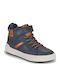 Weemble Παιδικά Sneakers High Ανατομικά με Σκρατς Navy Μπλε