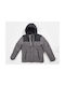 Hashtag Kinderjacke Kurz mit Futter & Kapuze Gray