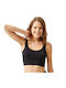 CottonHill Women's Sports Bra with Removable Padding Black