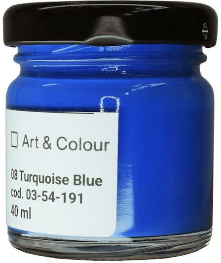 Ferrario Vopsea acrilică Turcoaz pentru Material textil 40ml
