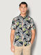 Short-sleeved Cotton Shirt Floral Multicolour