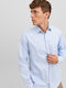 Long-sleeved Cotton Shirt Cashmere Blue