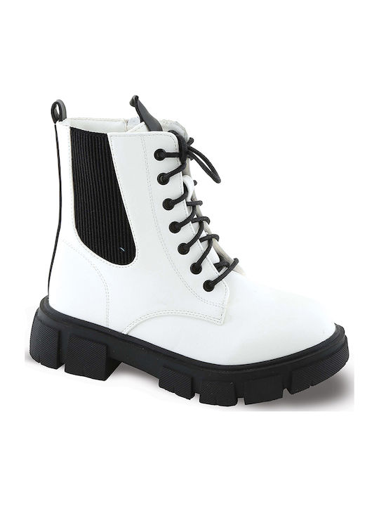 SmartKids Kids Boots with Zipper White