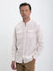 Markup Men's Shirt Long Sleeve Linen Beige