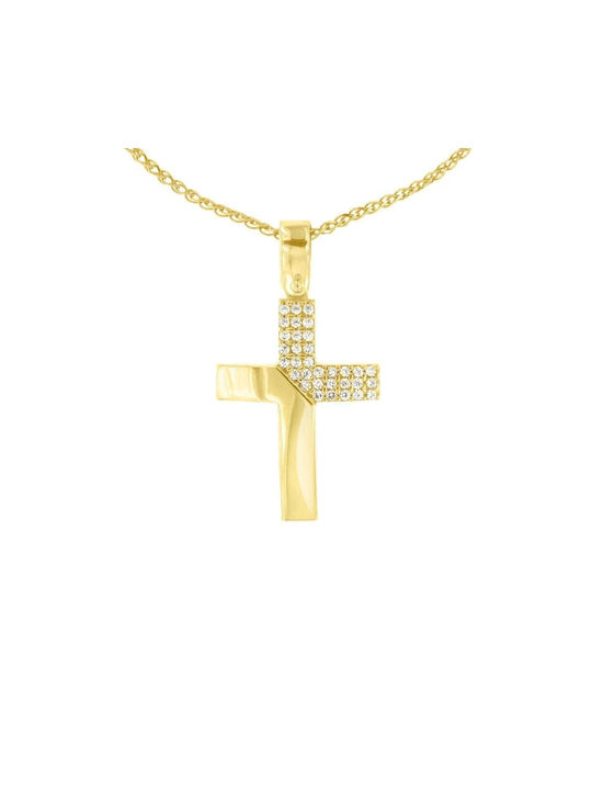 Eforo Women's Gold Cross 14K