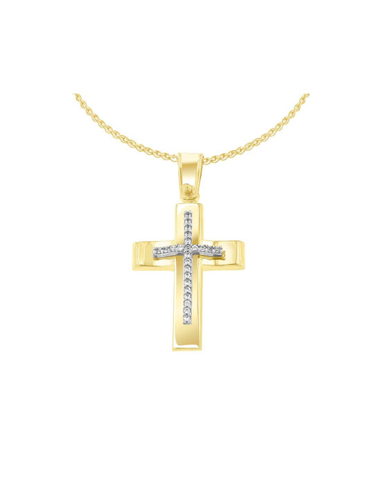 Eforo Women's Gold Cross 14K