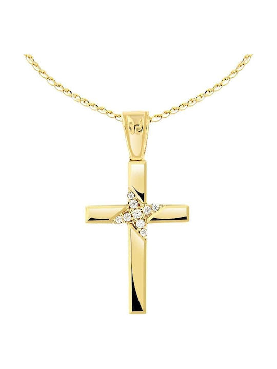 Eforo Women's Gold Cross 14K