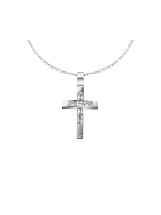 Eforo Women's White Gold Cross 14K