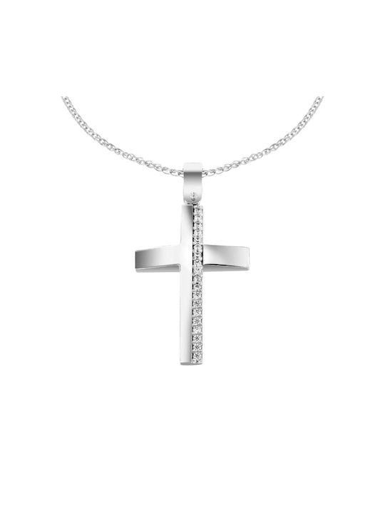 Eforo Women's White Gold Cross 14K