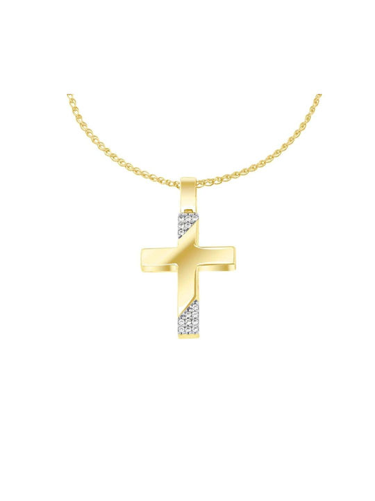 Eforo Women's Gold Cross 14K