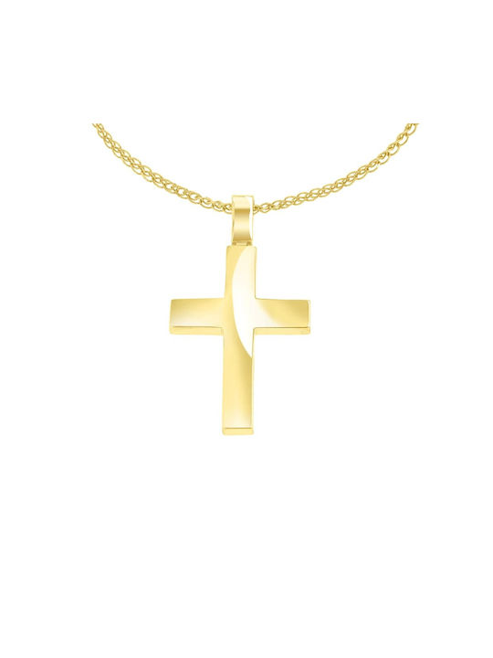 Eforo Men's Gold Cross 14K