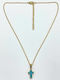 Kostibas Fashion Cross from Gold Plated Steel with Chain