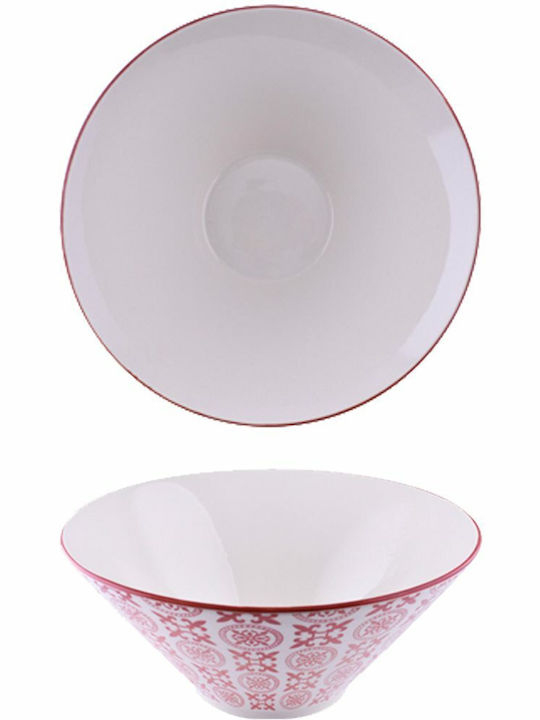 Ready Σαλατιέρα από Πορσελάνη Κόκκινη 23x23x10cm 12τμχ