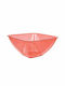 Plastic Salad Bowl Pink 28x28cm