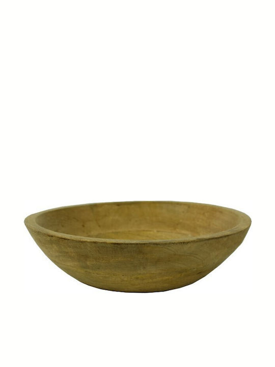 Nakaro Wood Wooden Salad Bowl Brown 25x25x8cm