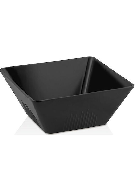 Atlas Melamin Melamine Salad Bowl Black 24x24cm