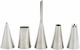 Cutlery Pro Μύτη για Κορνέ Ζαχαροπλαστικής Inox 5τμχ 39-210501