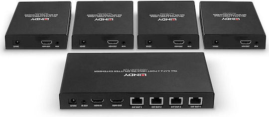 Lindy 4 Port Cat.6 HDMI 4K60 Extender HDMI Splitter 38262