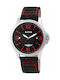 Raptor Men's Watch Battery with Black Leather Strap