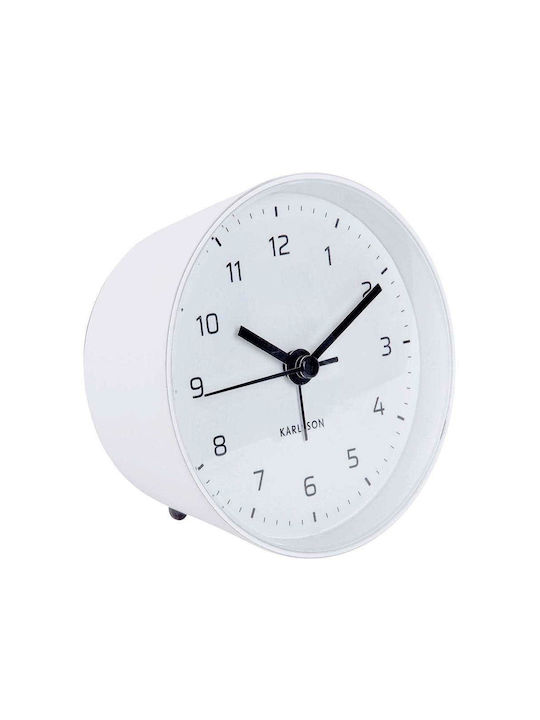 Karlsson Tabletop Clock with Alarm KA5843WH