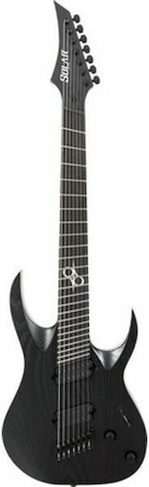 Solar Guitars Ηλεκτρική Κιθάρα ST Style με HH Διάταξη Μαγνητών Μαύρη