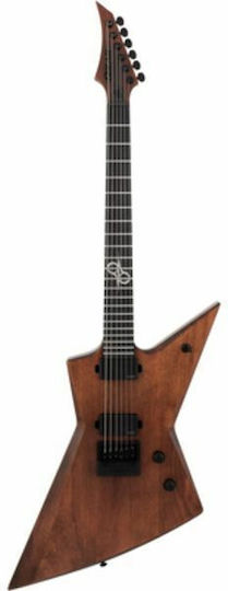 Solar Guitars Ηλεκτρική Κιθάρα Explorer με HH Διάταξη Μαγνητών Natural Matte